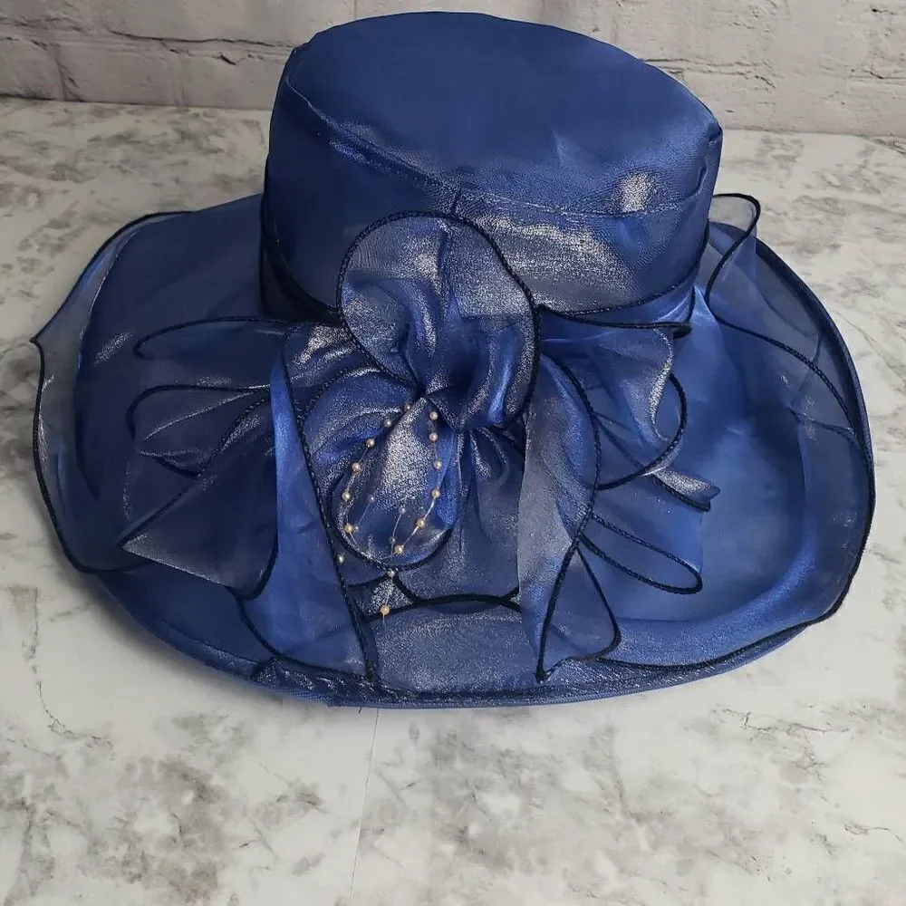 Floral Navy Blue Performance Hat‎